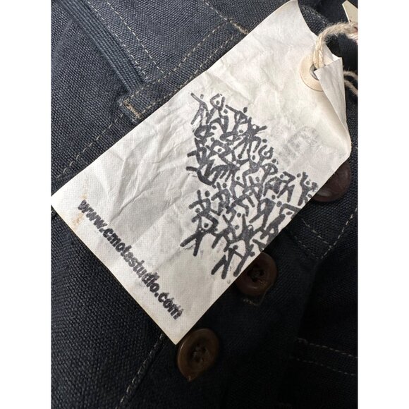 NWT Womens Handmade Hemp Organic Cotton Utility Pants Size 2 Artisan Wide Leg - Picture 9 of 11